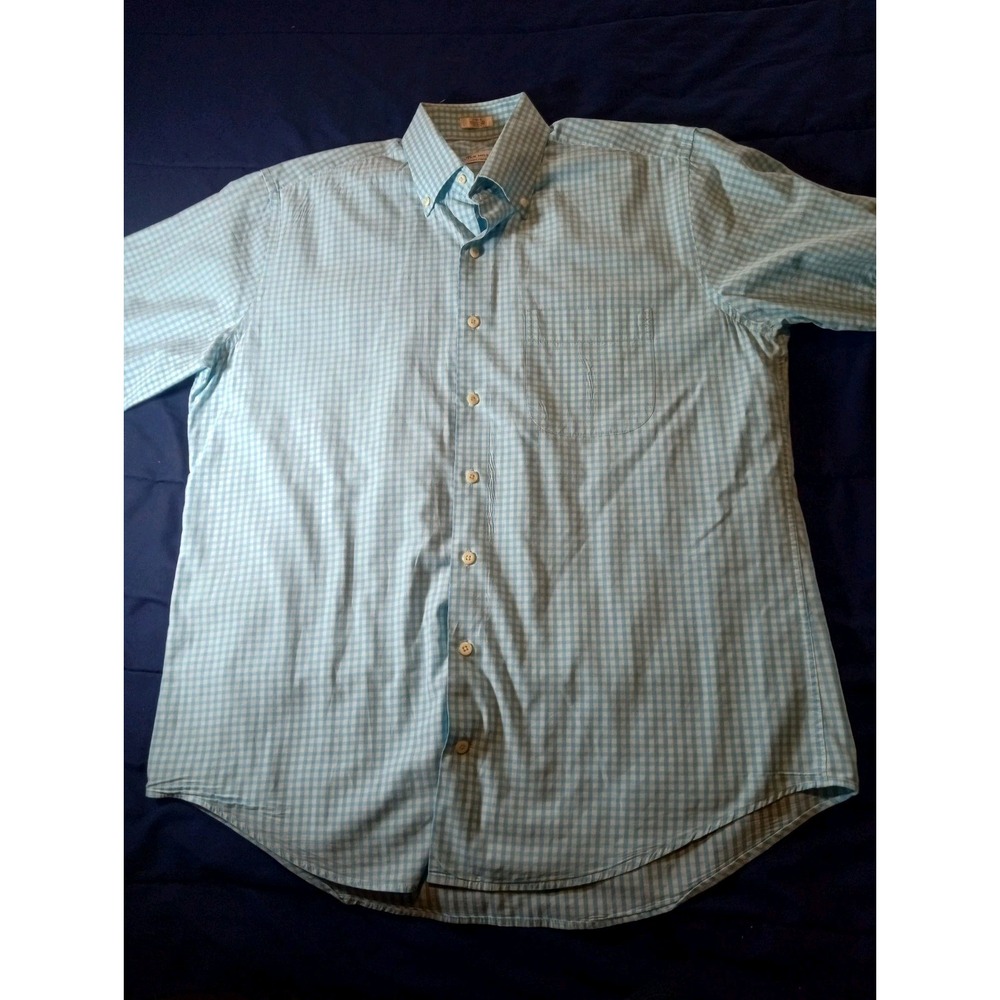 Peter Millar Shirt Mens Large Check Crown‎ Finish Performance Golf Dress
